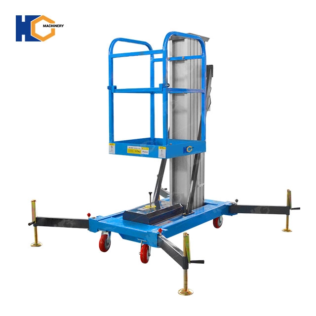 10m aluminum alloy mast lift for outdoor aerial work